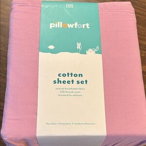 Pillowfort Light Pink Cotton Sheet Set